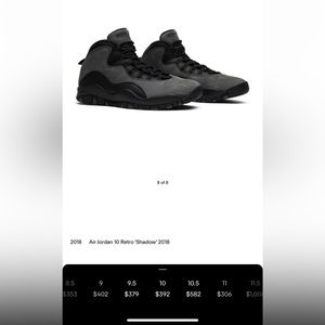 Jordan Retro 10’s (Shadow) sz10